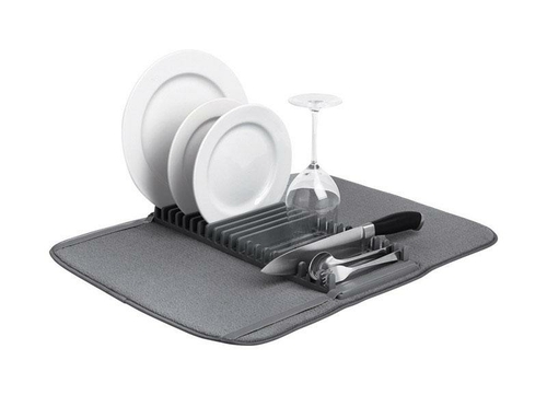 Umbra  18 in. W x 24 in. L Charcoal  Microfiber  Drying Rack w/Mat
